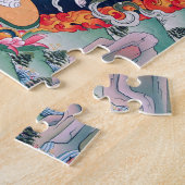 Skeletten dansende Tibetaanse boeddhistische kunst Legpuzzel (Zijkant)