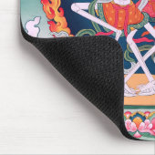 Skeletten dansende Tibetaanse boeddhistische kunst Muismat (Hoek)