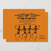 Skeletten dansende uitnodiging (Voorkant / Achterkant)