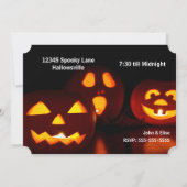 Skeletten die de nachtelijke halloween-partij opza kaart (Achterkant)