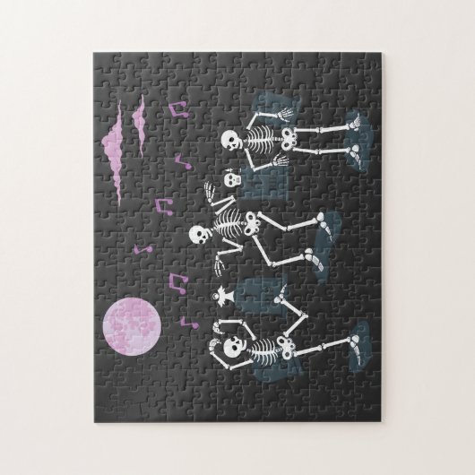 Skeletten die in een Cirkel dansen Legpuzzel (Verticaal)