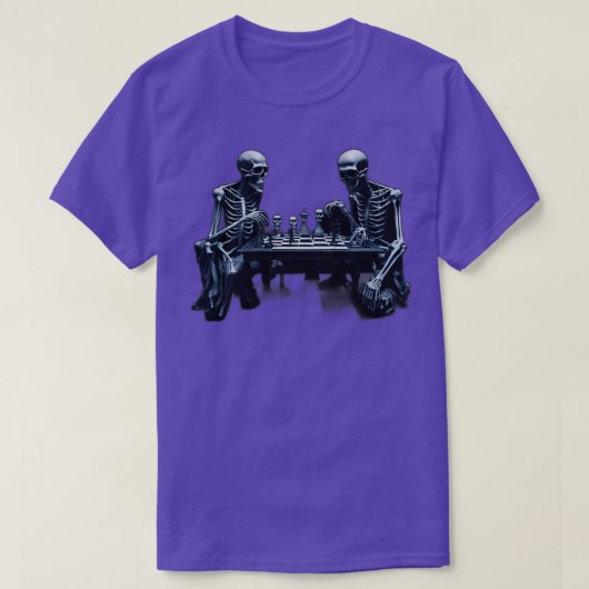 Skeletten die schaken t-shirt (Design voorkant)