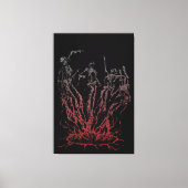 Skeletten die uit vlammen oprijzen canvas afdruk (Voorkant)