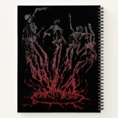 Skeletten die uit vlammen oprijzen notitieboek (Achterkant)