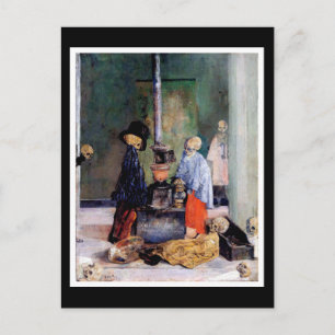 Skeletten die zichzelf opwarmen briefkaart