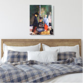 Skeletten die zichzelf opwarmen canvas afdruk (Insitu (Slaapkamer))