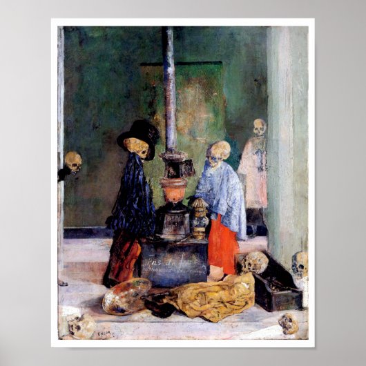 Skeletten die zichzelf opwarmen poster (Voorkant)