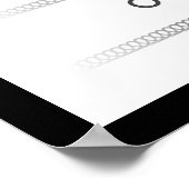 Skeletten Elegant Black & White Welkom bij bruilof Poster (Hoek)