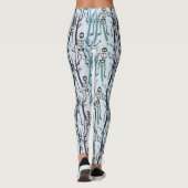 Skeletten en dode bomen op blauw leggings (Achterkant)