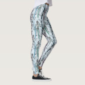 Skeletten en dode bomen op blauw leggings (Rechts)