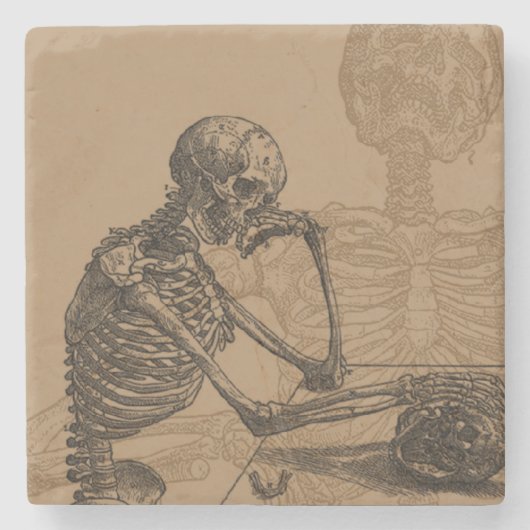 Skeletten en Dood Stenen Onderzetter (Voorkant)