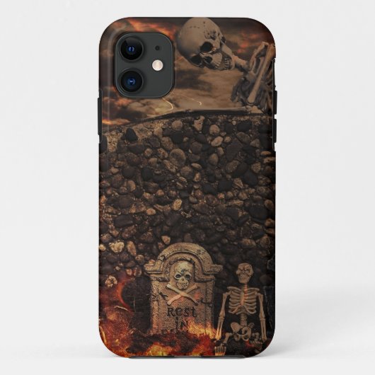 skeletten en grafstenen Case-Mate iPhone case (Achterkant)