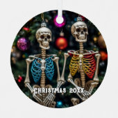 Skeletten en kleurrijke Ornamenten Kerst (Voorkant)