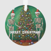 Skeletten en kleurrijke Ornamenten Kerst (achterkant)