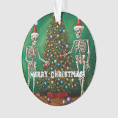 Skeletten en kleurrijke Ornamenten Kerst (voorkant)