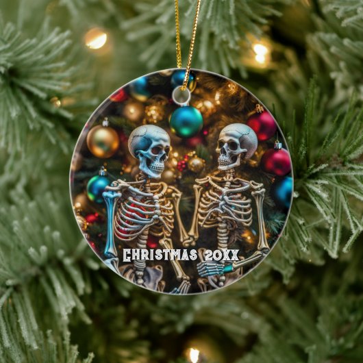 Skeletten en kleurrijke Ornamenten Kerst (Boom)