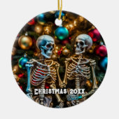 Skeletten en kleurrijke Ornamenten Kerst (Voorkant)
