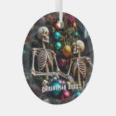 Skeletten en kleurrijke Ornamenten Kerst (Voorkant Rechts)