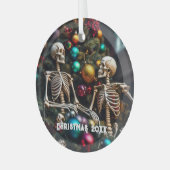 Skeletten en kleurrijke Ornamenten Kerst (Voorkant links)