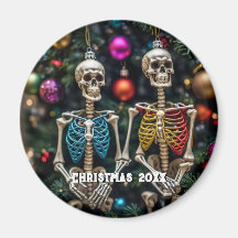 Skeletten en kleurrijke Ornamenten Kerst