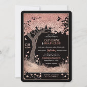 Skeletten en Sakura Tarot bruiloft uitnodiging (Voorkant)