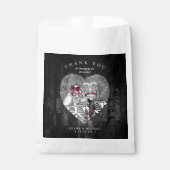 Skeletten Gothic Bedankt Burgundy ID866 Bedankzakje (Voorkant)