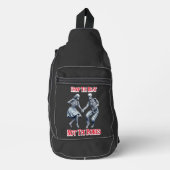 Skeletten Grooving: Drop the Beat Niet de Botten Sling Bag (Voorkant)
