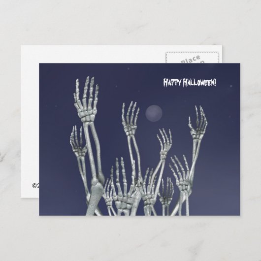 Skeletten - Halloween Briefkaart (Voorkant / Achterkant)