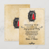 Skeletten Halloween Dankjewel Bruiloft Rustieke Ka Bedankkaart (Voorkant / Achterkant)