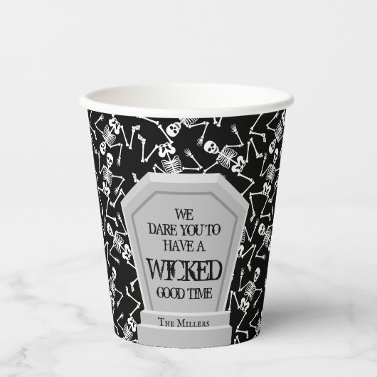 Skeletten Halloween Paper Cups Papieren Bekers (Voorkant)