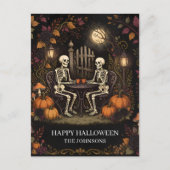 Skeletten Halloweenavond Briefkaart (Voorkant)