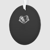 Skeletten hart handen ornament (voorkant)