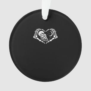 Skeletten hart handen ornament