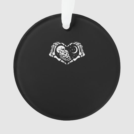 Skeletten hart handen ornament (voorkant)