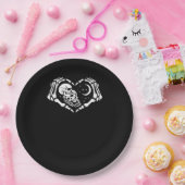 Skeletten hart handen papieren bordje (Feest)