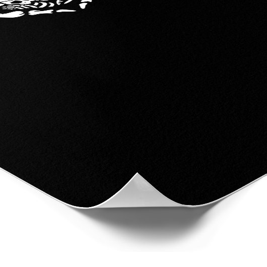 Skeletten hart handen poster (Hoek)