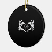 Skeletten, harthanden keramisch ornament (Links)
