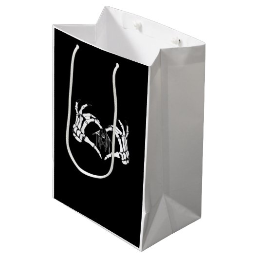 Skeletten, harthanden medium cadeauzakje (Voorkant Gekanteld)