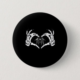 Skeletten, harthanden ronde button 5,7 cm