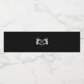 Skeletten, harthanden waterfles etiket (Enkel label)