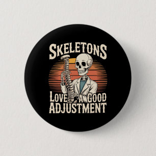 Skeletten houden van een goede aanpassing Hallowee Ronde Button 5,7 Cm