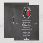 Skeletten Huulbruiloft Halloween Rustic Gothic Kaart (Voorkant / Achterkant)