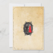 Skeletten Huulbruiloft Halloween Rustic Gothic Kaart (Achterkant)