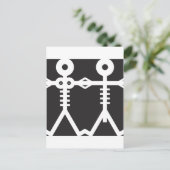 Skeletten Icon Kunst Briefkaart (Staand voorkant)