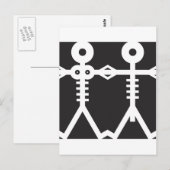 Skeletten Icon Kunst Briefkaart (Voorkant / Achterkant)