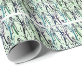 Skeletten in bomen cadeaupapier (Rol Hoek)