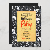 Skeletten in de Closet Halloween Party Kaart (Voorkant / Achterkant)