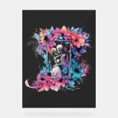 Skeletten in de liefde. Een boeket bloemen. Acryl Bord (Voorkant)