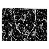 Skeletten in de ruimte achtergrond groot cadeauzakje (Achterkant)