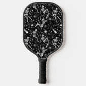 Skeletten in de ruimte achtergrond pickleball paddle (Achterkant)